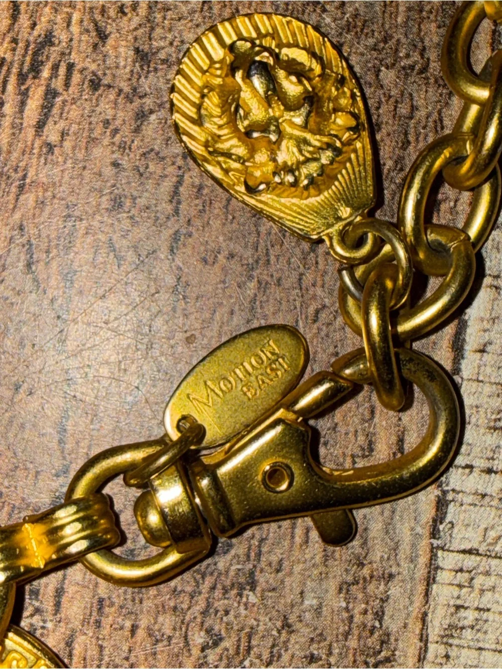 Motion East Lion Belt Gold Tone Adjustable